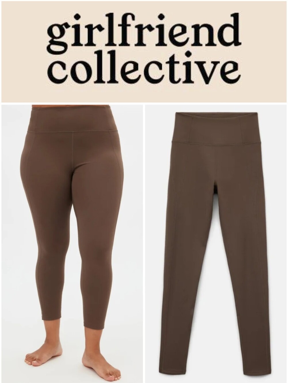 NWT Girlfriend Collective Café Compressive High-Rise Legging - 28" inseam Large
